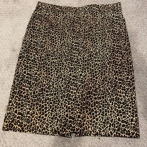 J Crew Leopard Pencil Skirt